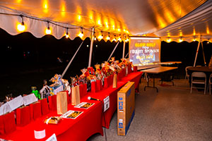 Raffle prizes ready for people to win