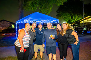 Group of golfers at Glow Golf after hours
