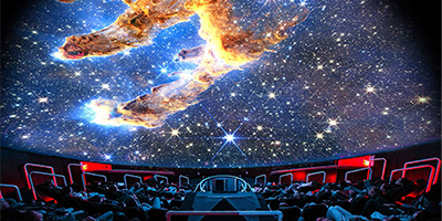 Photo of audience viewing a Dome Show